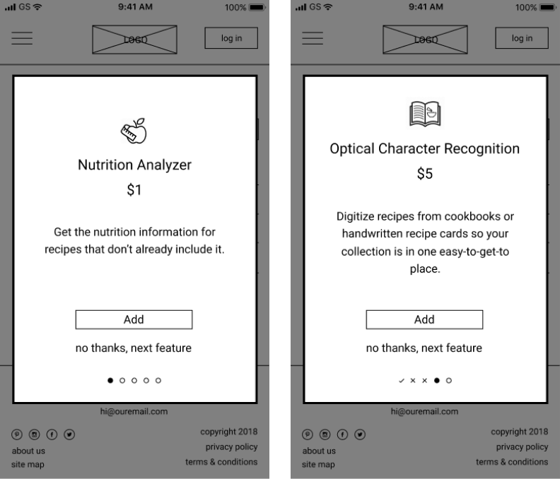 Two Mobile Onboarding Screens